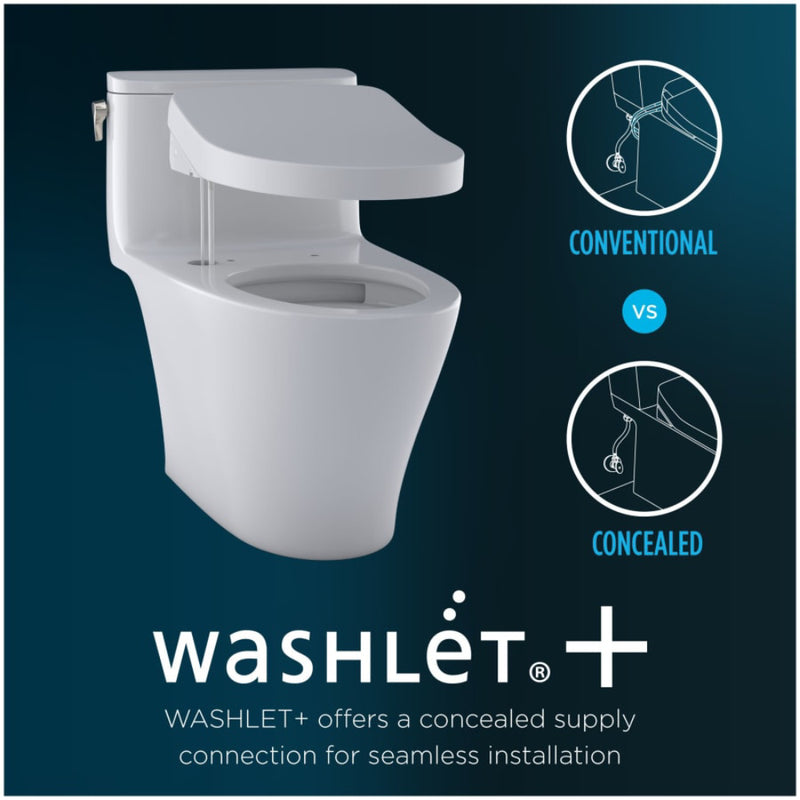 [MW4544726CUFGA#01] TOTO Drake II Washlet S7 And 1.0 GPF Elongated Chair Height Bidet Toilet (HBG70831)