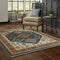 ORIENTAL WEAVERS Aberdeen 005W1 Blue Medallion Polyester Indoor Area Rug (HBG89013)-HBG