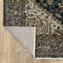 ORIENTAL WEAVERS Aberdeen 1144Q Blue Persian Medallion Polyester Indoor Area Rectangle Rug (HBG98572)-HBG