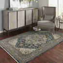 ORIENTAL WEAVERS Aberdeen 1144Q Blue Persian Medallion Polyester Indoor Area Rectangle Rug (HBG98572)-HBG