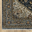 ORIENTAL WEAVERS Aberdeen 1144Q Blue Persian Medallion Polyester Indoor Area Rectangle Rug (HBG98572)-HBG