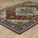 ORIENTAL WEAVERS Aberdeen 1144R Red Traditional Medallion Polyester Indoor Area Rectangle Rug (HBG72513)-HBG