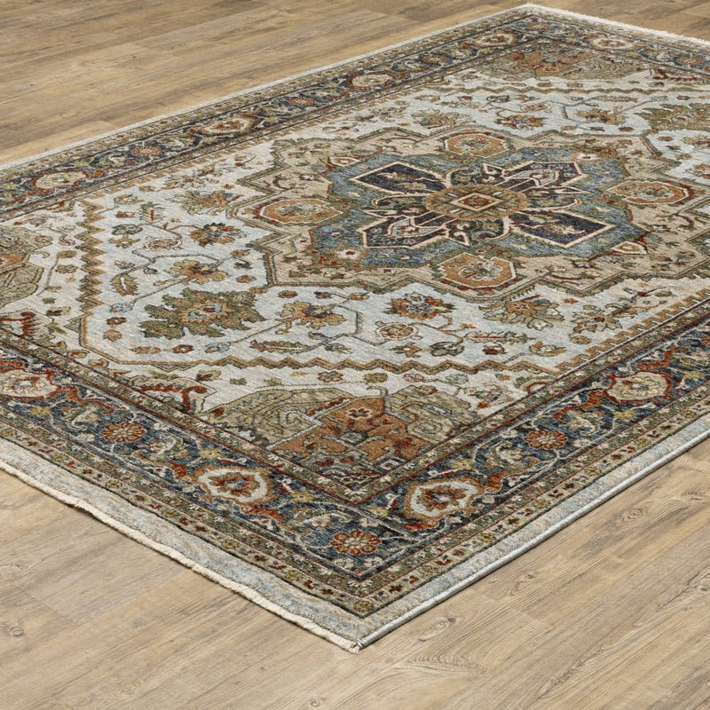 ORIENTAL WEAVERS Aberdeen 1144W Beige Traditional Persian Polyester Indoor Area Rectangle Rug (HBG48573)-HBG