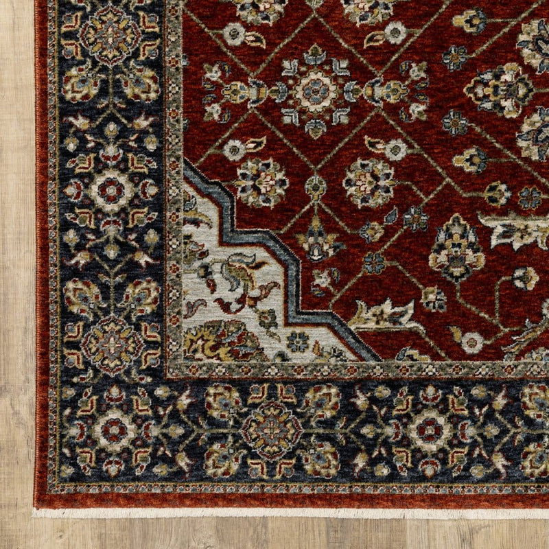 ORIENTAL WEAVERS Aberdeen 4151R Traditional Persian Polyester Indoor Area Rectangle Rug  In Red (HBG56093)-HBG