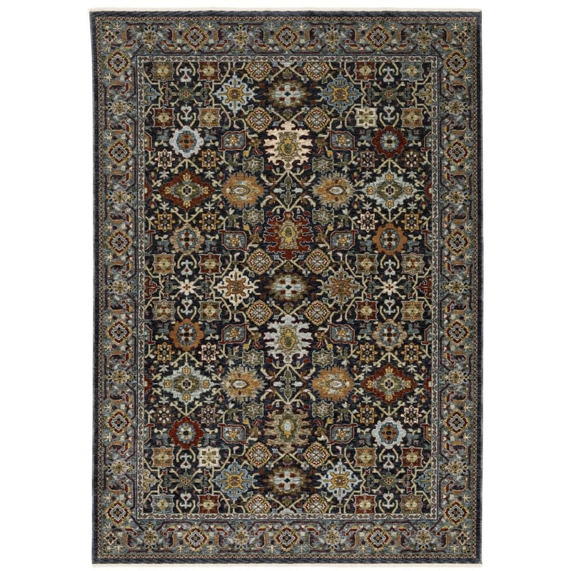 ORIENTAL WEAVERS Aberdeen 4922D Blue Traditional Polyester Indoor Area Rectangle Rug (HBG74592)-HBG