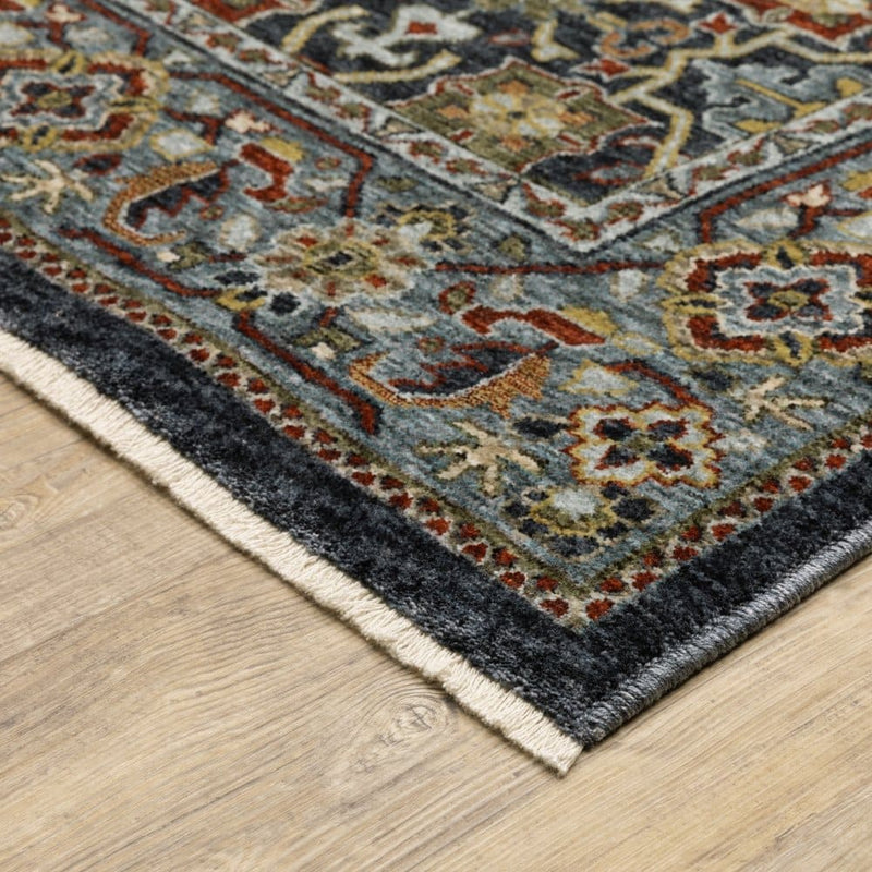 ORIENTAL WEAVERS Aberdeen 4922D Blue Traditional Polyester Indoor Area Rectangle Rug (HBG74592)-HBG