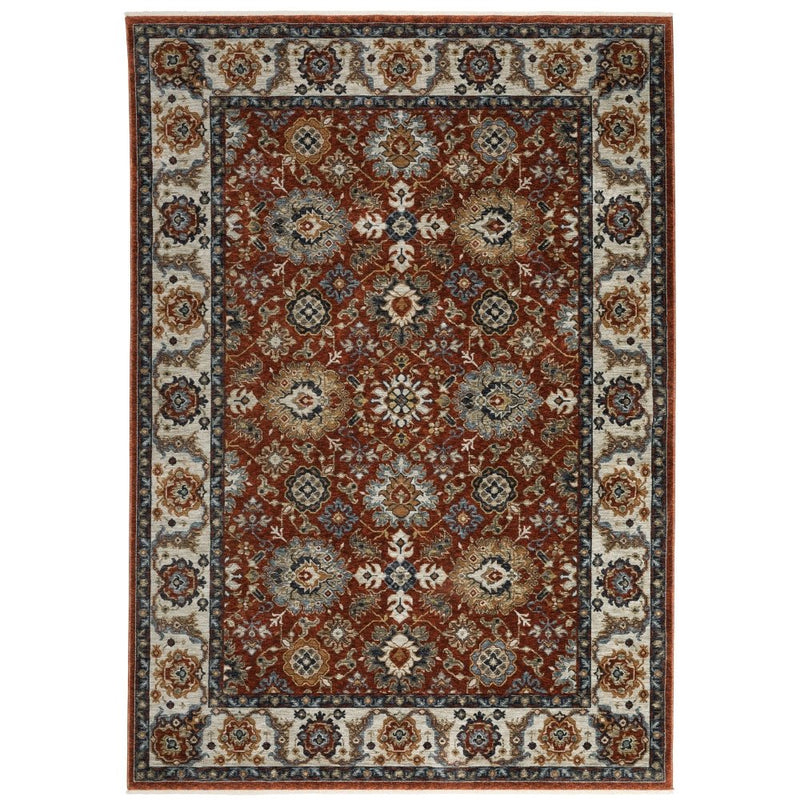 ORIENTAL WEAVERS Aberdeen 562R1 Red Oriental Allover Polyester Indoor Area Rectangle Rug (HBG17394) - HBG