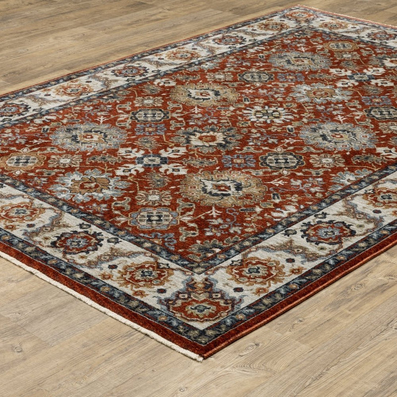 ORIENTAL WEAVERS Aberdeen 562R1 Red Oriental Allover Polyester Indoor Area Rectangle Rug (HBG17394) - HBG