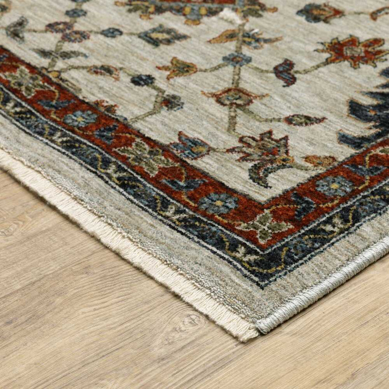 ORIENTAL WEAVERS Aberdeen 751W1 Ivory Persian Polyester Indoor Area Rectangle Rug (HBG98521)-HBG