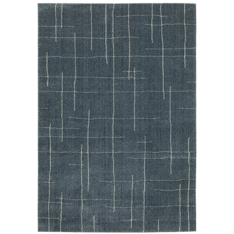 ORIENTAL WEAVERS Alton 040B9 Blue Modern Geometric Polyester Indoor Area Rectangle Rug (HBG71308)-HBG