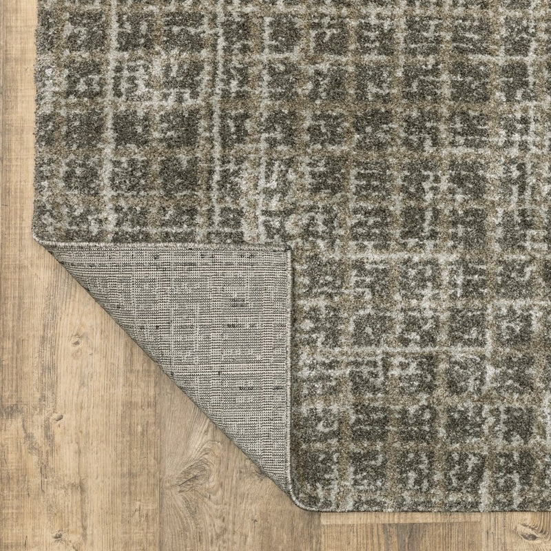 ORIENTAL WEAVERS Alton 090N9 Grey Modern Plaid Polyester Indoor Area Rectangular Rug (HBG56190) - HBG