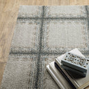 ORIENTAL WEAVERS Alton 092E9 Grey Modern Block Polyester Indoor Area Rectangular Rug (HBG13578) - HBG