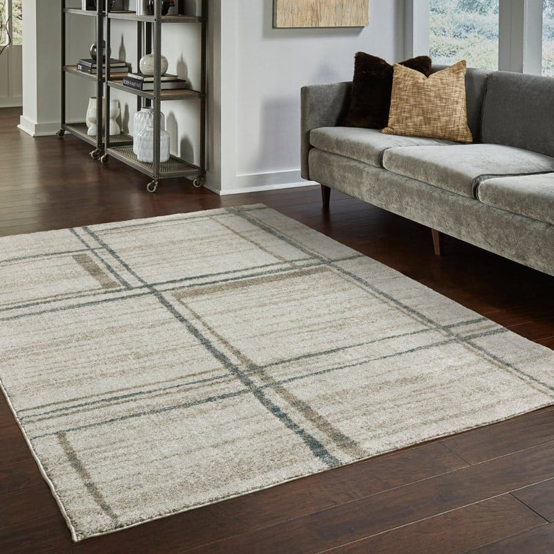 ORIENTAL WEAVERS Alton 501Z9 Grey Contemporary Block Polyester Indoor Area Rug (HBG71410) - HBG