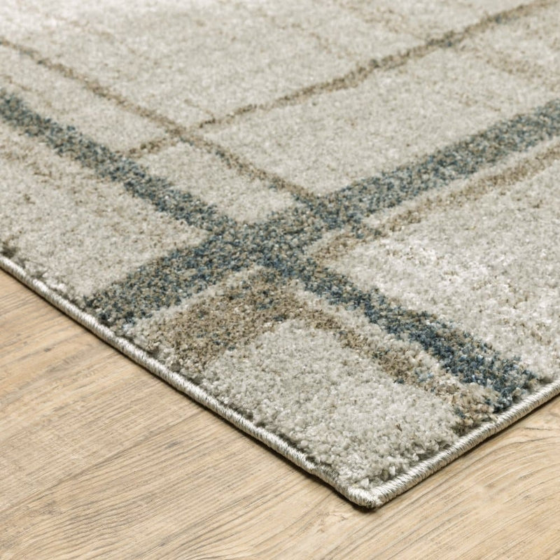 ORIENTAL WEAVERS Alton 501Z9 Grey Contemporary Block Polyester Indoor Area Rug (HBG71410) - HBG