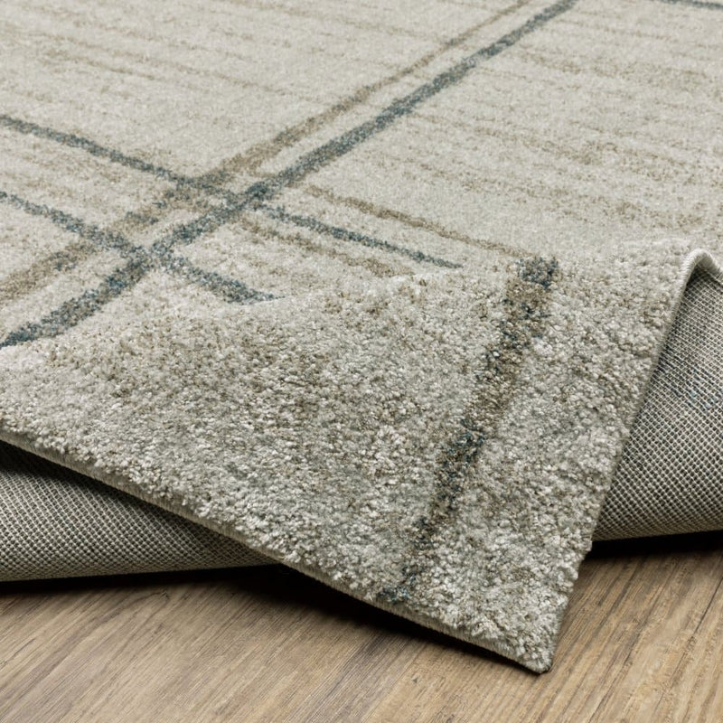 ORIENTAL WEAVERS Alton 501Z9 Grey Contemporary Block Polyester Indoor Area Rug (HBG71410) - HBG