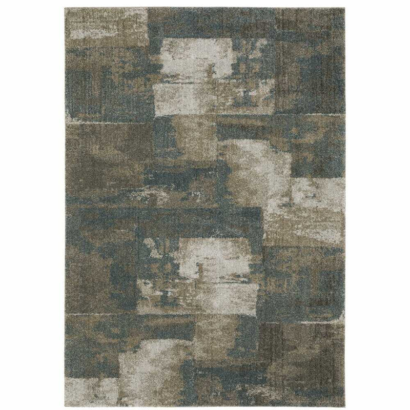 ORIENTAL WEAVERS Alton 532B9 Teal Modern Global Polyester Indoor Area Rug (HBG65813)-HBG