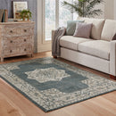 ORIENTAL WEAVERS Alton 5501B Blue Traditional Persian Polyester Indoor Area Rectangle Rug (HBG74128) - HBG