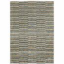 ORIENTAL WEAVERS Alton 5502D Teal Industrial Geometric Polyester Indoor Area Rug (HBG56301)-HBG