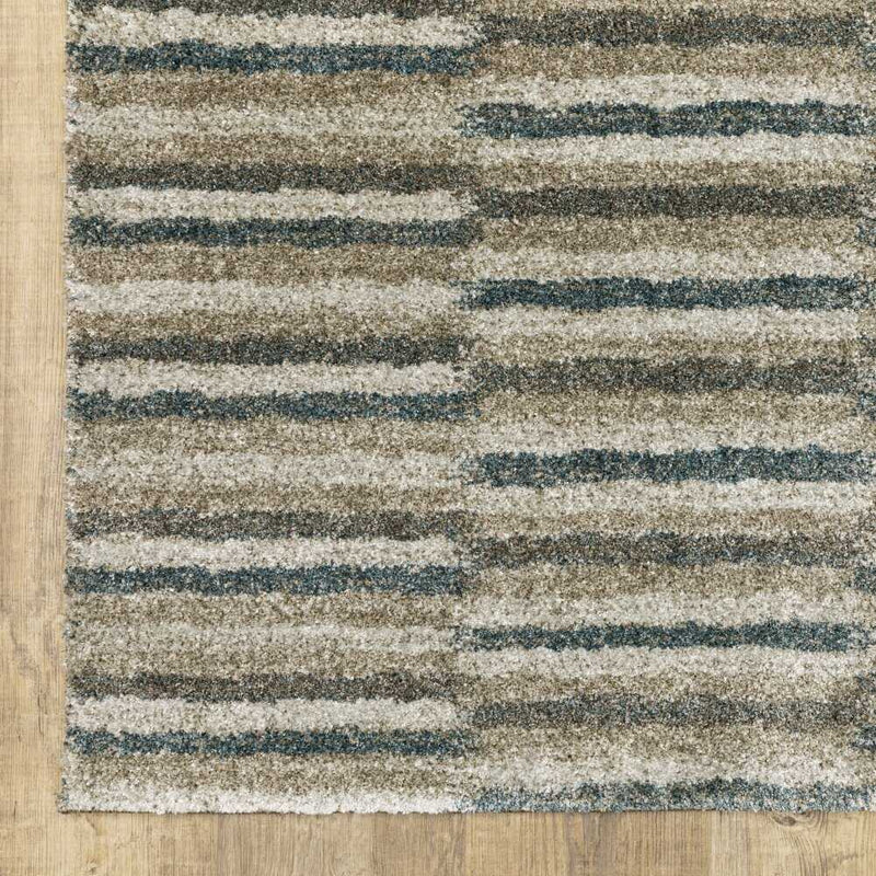 ORIENTAL WEAVERS Alton 5502D Teal Industrial Geometric Polyester Indoor Area Rug (HBG56301)-HBG