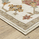 ORIENTAL WEAVERS Andorra 2419B Ivory Bohemian Oriental Nylon Indoor Area Rectangle Rug (HBG56314)-HBG