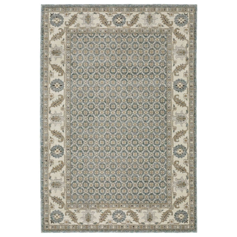 ORIENTAL WEAVERS Andorra 2429A Blue Traditional Oriental Nylon Indoor Area Rectangle Rug (HBG32569)-HBG