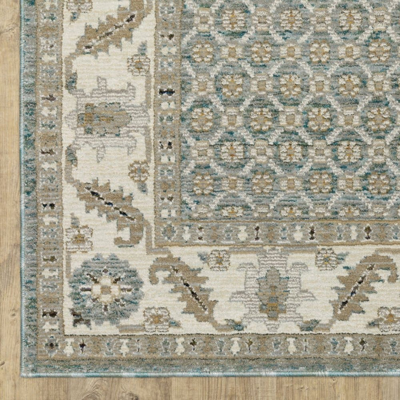 ORIENTAL WEAVERS Andorra 2429A Blue Traditional Oriental Nylon Indoor Area Rectangle Rug (HBG32569)-HBG