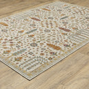 ORIENTAL WEAVERS Andorra 2449B Ivory Traditional Oriental Nylon Indoor Area Rectangle Rug (HBG56102)-HBG