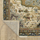 ORIENTAL WEAVERS Andorra 2451B Ivory Traditional Oriental Nylon Indoor Area Rectangle Rug (HBG56132)-HBG