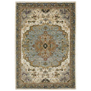 ORIENTAL WEAVERS Andorra 2451B Ivory Traditional Oriental Nylon Indoor Area Rectangle Rug (HBG56132)-HBG