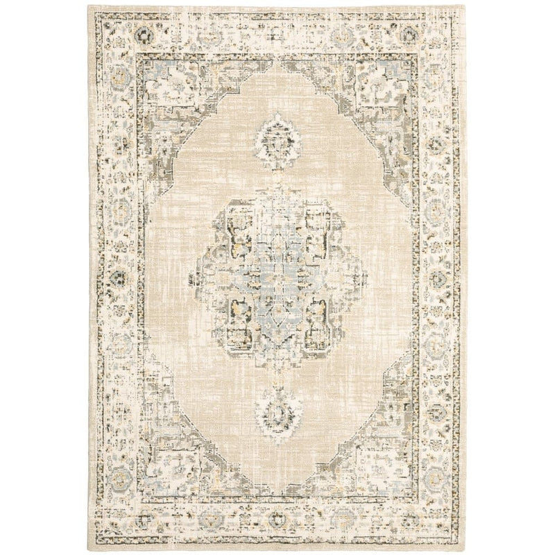 ORIENTAL WEAVERS Andorra 303D0 Beige Traditional Classic Nylon Indoor Area Rectangle Rug (HBG53671)-HBG