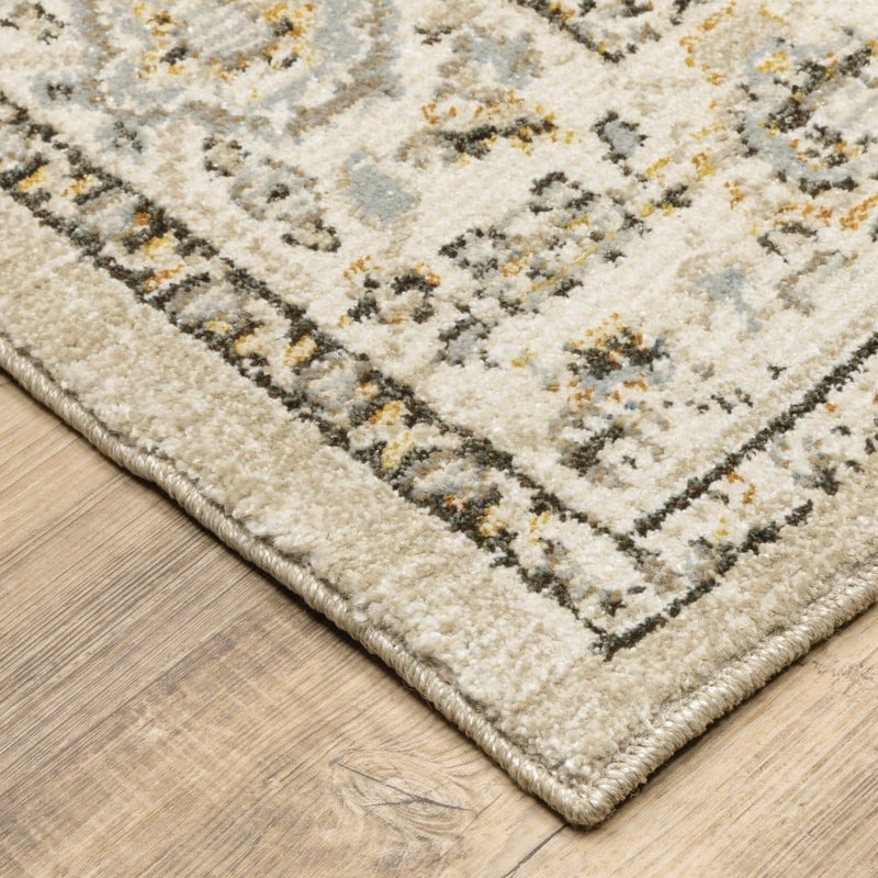 ORIENTAL WEAVERS Andorra 303D0 Beige Traditional Classic Nylon Indoor Area Rectangle Rug (HBG53671)-HBG