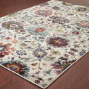 ORIENTAL WEAVERS Andorra 7129A Stone Bohemian Floral Nylon Indoor Area Rectangle Rug (HBG52812)-HBG