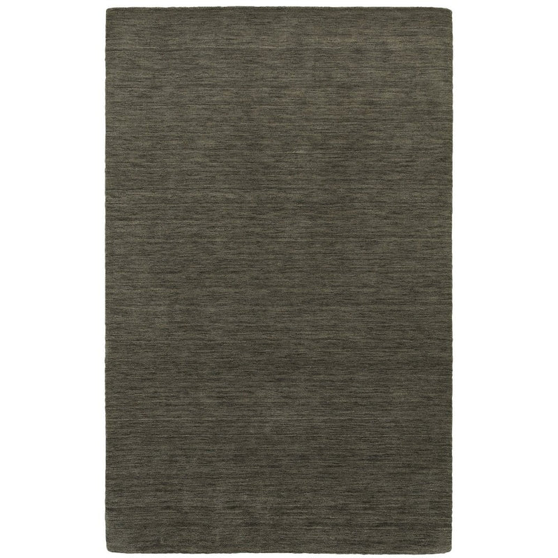 ORIENTAL WEAVERS Aniston 27102 Charcoal Contemporary Solid Wool Indoor Area Rectangle Rug (HBG92417)-HBG