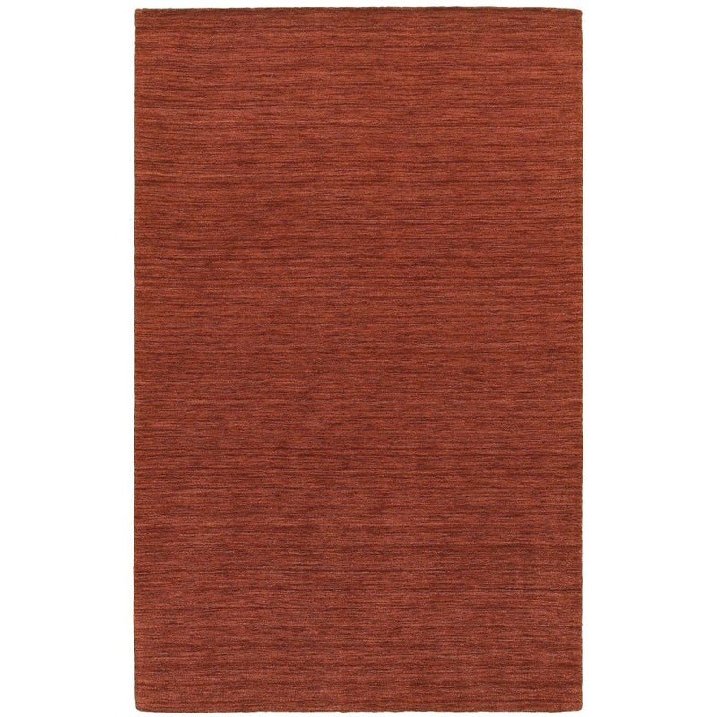 ORIENTAL WEAVERS Aniston 27103 Red Chic Modern Solid Wool Indoor Area Rectangle Rug (HBG97317)-HBG