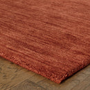 ORIENTAL WEAVERS Aniston 27103 Red Chic Modern Solid Wool Indoor Area Rectangle Rug (HBG97317)-HBG