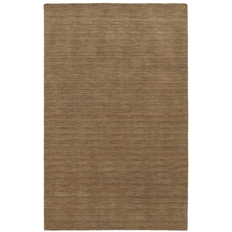 ORIENTAL WEAVERS Aniston 27104 Tan Opulent Modern Solid Wool Indoor Area Rectangle Rug (HBG94173)-HBG