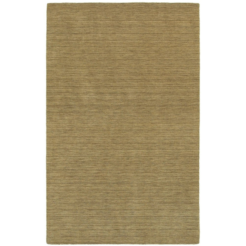 ORIENTAL WEAVERS Aniston 27110 Gold Sleek Opulence Solid Wool Indoor Area Rectangle Rug (HBG98135)-HBG