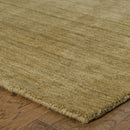 ORIENTAL WEAVERS Aniston 27110 Gold Sleek Opulence Solid Wool Indoor Area Rectangle Rug (HBG98135)-HBG