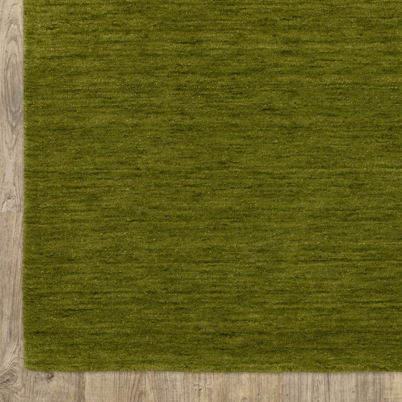 ORIENTAL WEAVERS Aniston 27116 Olive Casual Sleek Solid Wool Indoor Area Rectangle Rug (HBG17248)-HBG