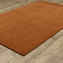 ORIENTAL WEAVERS Aniston 27118 Rust Casual  Solid Wool Indoor Area Rectangle Rug (HBG62932)-HBG