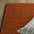 ORIENTAL WEAVERS Aniston 27118 Rust Casual  Solid Wool Indoor Area Rectangle Rug (HBG62932)-HBG