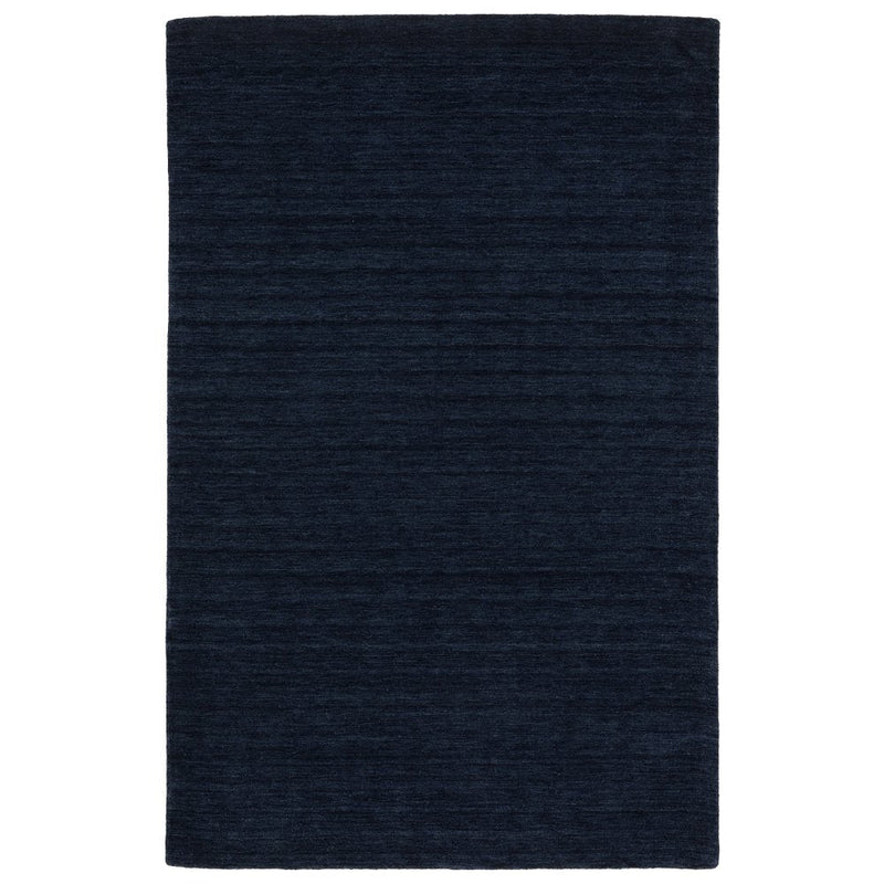 ORIENTAL WEAVERS Aniston 27119 Navy Casual Sleek Solid Wool Indoor Area Rectangle Rug (HBG92681)-HBG