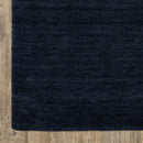 ORIENTAL WEAVERS Aniston 27119 Navy Casual Sleek Solid Wool Indoor Area Rectangle Rug (HBG92681)-HBG