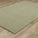 ORIENTAL WEAVERS Aniston 27120 Sage Opulent Modern Solid Wool Indoor Area Rectangle Rug (HBG51302)-HBG