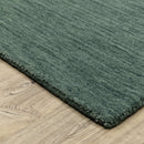 ORIENTAL WEAVERS Aniston 27121 Teal Casual Solid Wool Indoor Area Rectangle Rug (HBG10236)-HBG