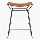 SURYA Celerio Brown Kitchen Counter Stool, 18" (HBG81947)-HBG