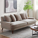 SURYA Cila Medium Gray Feather Blend Polyurethane Living Room Sofa (HBG28476)-HBG