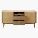 SURYA Contemporary Dalma Wood Sideboard With Slidng Door (HBG49173)-HBG