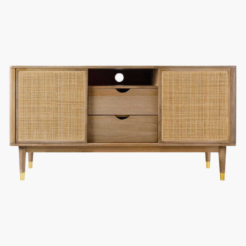 SURYA Contemporary Dalma Wood Sideboard With Slidng Door (HBG49173)-HBG