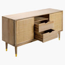 SURYA Contemporary Dalma Wood Sideboard With Slidng Door (HBG49173)-HBG